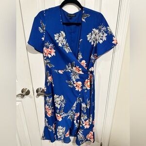 Banana Republic Blue Floral High Low Dress